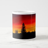 Yellowstone-Sonnenuntergang Jumbo-Tasse (Vorderseite)