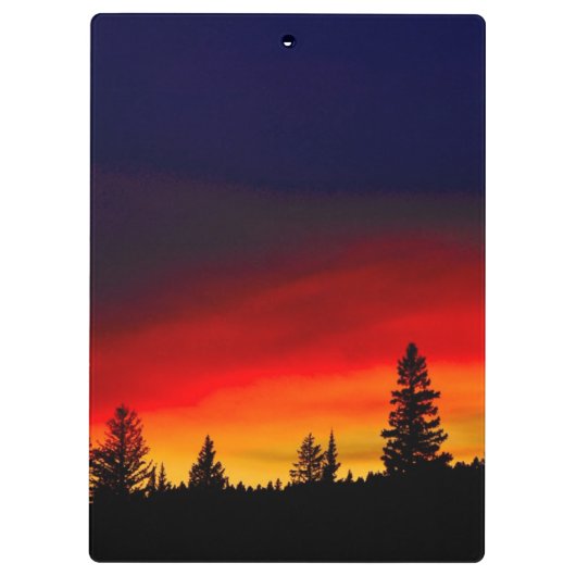 Yellowstone-Sonnenuntergang Klemmbrett (Rückseite)