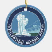 Yellowstone Souvenir - SINGLE-SIDED Keramikornament (Vorne)