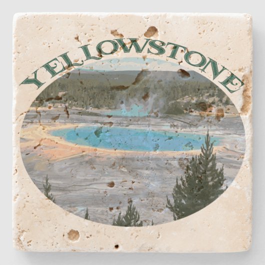 Yellowstone Steinuntersetzer (Vorderseite)