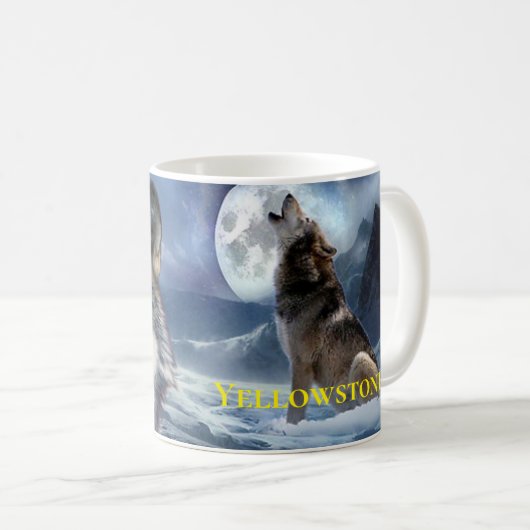 Yellowstone Tasse-Wolf Kaffeetasse (VorderseiteRechts)