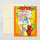 Yellowstone & Teton Parks Illustrierte Karte (Vorne/Hinten)