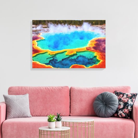 Yellowstone Thermal Hot Pot Leinwand Art (Insitu (Wohnzimmer))