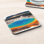 Yellowstone Thermal Hot Spring Beverage Coaster Getränkeuntersetzer (Linke Seite)