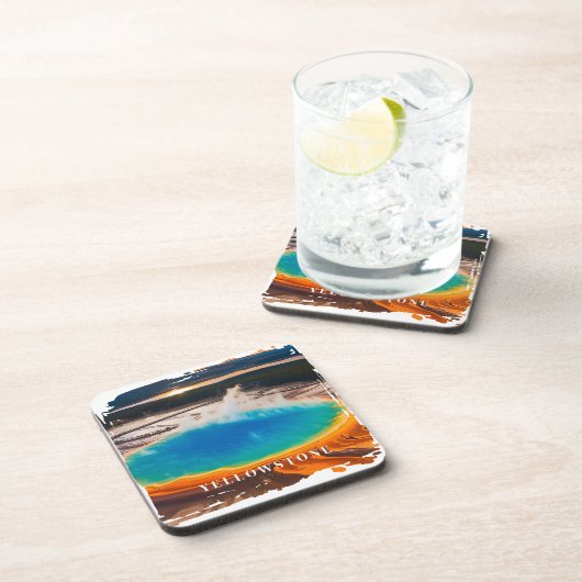 Yellowstone Thermal Hot Spring Beverage Coaster Getränkeuntersetzer (Rechte Seite)