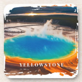 Yellowstone Thermal Hot Spring Beverage Coaster Getränkeuntersetzer (Vorderseite)