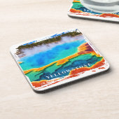 Yellowstone Thermal Hot Spring Beverage Coaster Getränkeuntersetzer (Linke Seite)