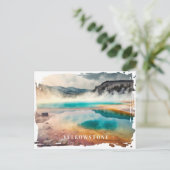 Yellowstone Thermal Hot Spring Postkarte (Stehend Vorderseite)