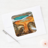 Yellowstone-Thermalbad Quadratischer Aufkleber (Umschlag)