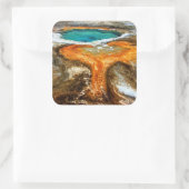 Yellowstone-Thermalbad Quadratischer Aufkleber (Tasche)