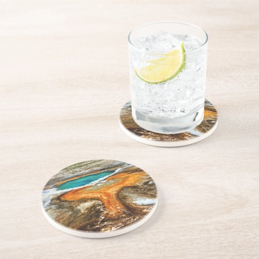 Yellowstone-Thermalpool Getränkeuntersetzer (Seite)