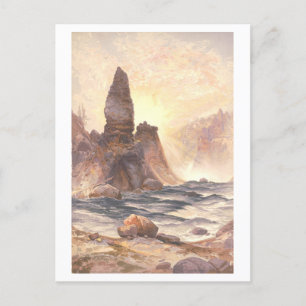 Yellowstone Tower Falls Vintage Prang Lithografie Postkarte