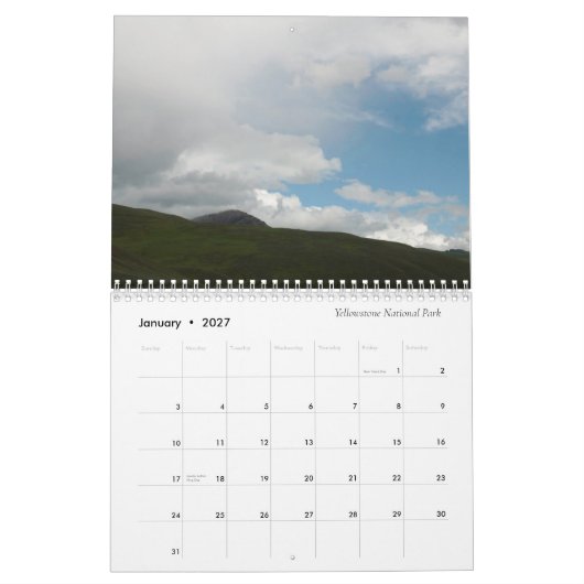 Yellowstone und Beyond Calendar 2021 Kalender (Jan 2027)