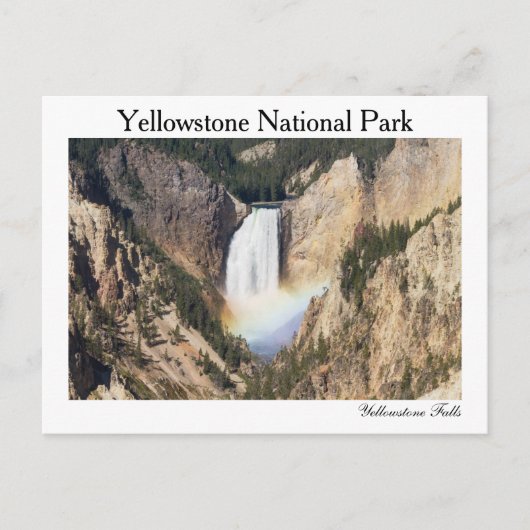 Yellowstone - unterer Yellowstone fällt Postkarte (Vorderseite)
