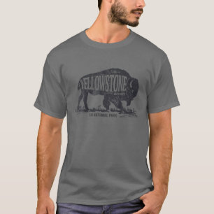 Yellowstone US-Nationalpark Bison Buffalo Vintag T-Shirt