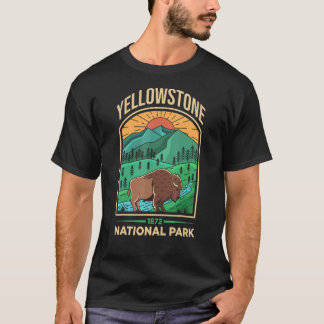 Yellowstone US-Nationalpark Bison Vintag 1 T-Shirt