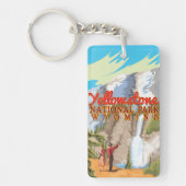 Yellowstone Vintage Poster Schlüsselanhänger (Vorderseite)