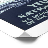 Yellowstone Vintage Travel Poster (Ecke)