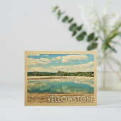 Yellowstone Vintage Travel Postkarte (Stehend Vorderseite)