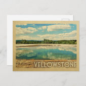 Yellowstone Vintage Travel Postkarte (Vorne/Hinten)
