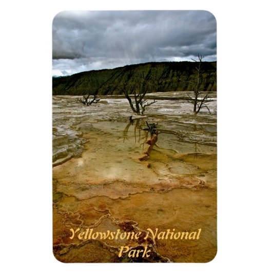 YELLOWSTONE-VULKANLANDSCHAFT MAGNET (Vertikal)