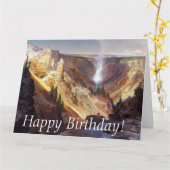 Yellowstone Wasserfall Canyon Big Birthday Card Karte (Gelbe Blume)