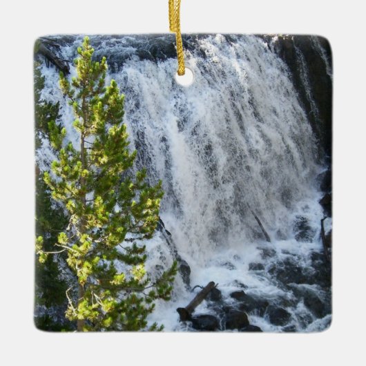 Yellowstone Wasserfall Keramikornament (Vorderseite)