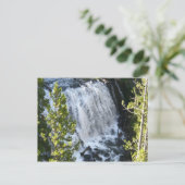 Yellowstone Wasserfall Postkarte (Stehend Vorderseite)