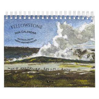 YELLOWSTONE WATERCOLORS 2026 KALENDER