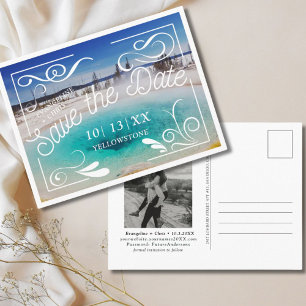 Yellowstone Wedding Save the Date Postcard Postkarte