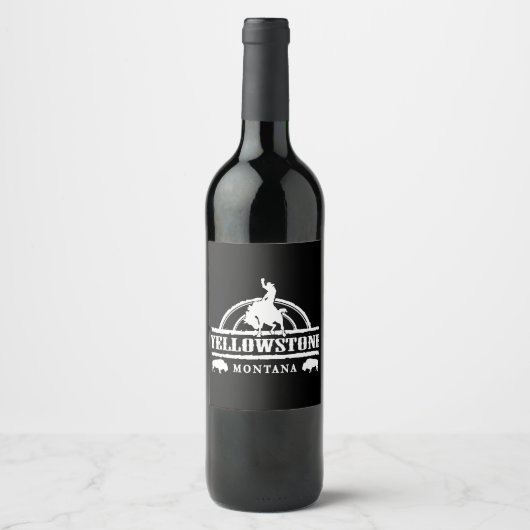 Yellowstone Weinetikett (Vorderseite)