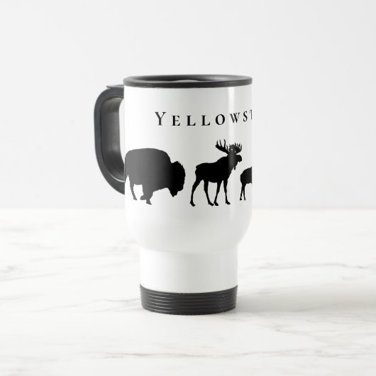 Yellowstone Wildlife Travel Mug Reisebecher (Vorderseite Links)