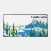 Yellowstone Winter Snow Landscape Gaming Schreibtischunterlage (Vorderseite)