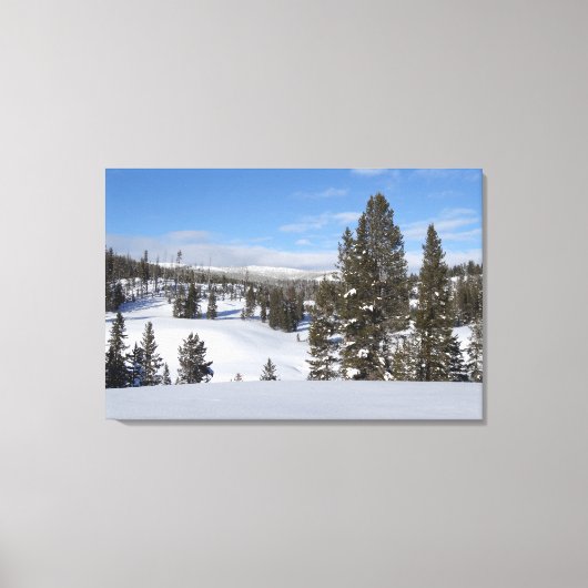 Yellowstone Winterlandschaft Fotografie Leinwanddruck (Vorderseite)