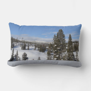 Yellowstone Winterlandschaft Fotografie Lendenkissen