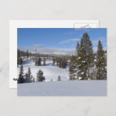 Yellowstone Winterlandschaft Fotografie Postkarte (Vorne/Hinten)