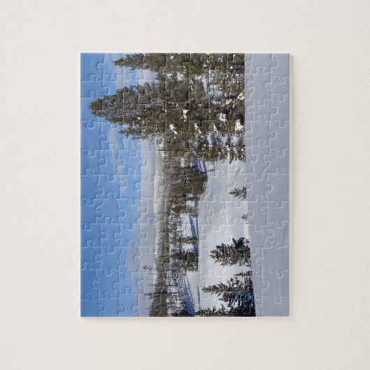 Yellowstone Winterlandschaft Fotografie Puzzle (Vertikal)