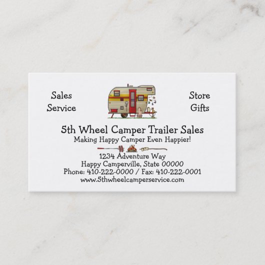 Yellowstone-Wohnwagenanhänger M Visitenkarte (Vorderseite)