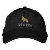 Yellowstone Wolf bestickte Baseballkappe (Vorderseite)