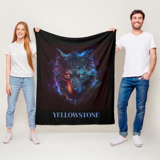 Yellowstone Wolf Fleece Blanket (Beispiel)