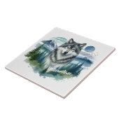 Yellowstone Wolf Fliese (Seite)