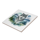 Yellowstone Wolf Fliese (Seite)