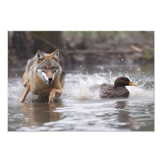 Yellowstone Wolf Foto Print (Vorne)