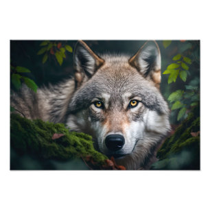 Yellowstone Wolf Foto Print