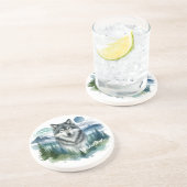 Yellowstone Wolf Getränkeuntersetzer (Seite)