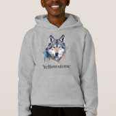 Yellowstone Wolf, Junge mit Top Hooded Sweatshirt (Vorderseite)