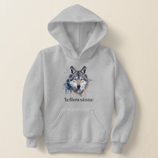 Yellowstone Wolf, Junge mit Top Hooded Sweatshirt (Ablage )