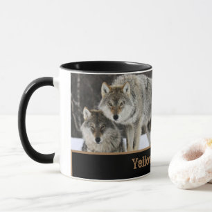 Yellowstone-Wolf-Kaffee-Tasse Zwei-Ton Tasse