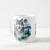 Yellowstone Wolf Kaffeetasse (Vorderseite Links)