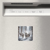 Yellowstone Wolf Magnet (In Situ (Geschirrspüler))